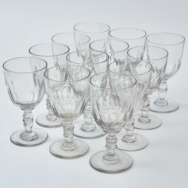 Set 12 French Wine Glasses