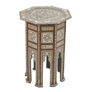 Middle Eastern Table With Inlaid Mother Of Pearl