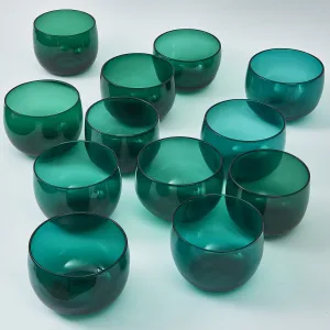 Set Bristol Green Glass Finger Bowls