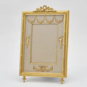 French Gilt Bronze Frame With Applied Swags