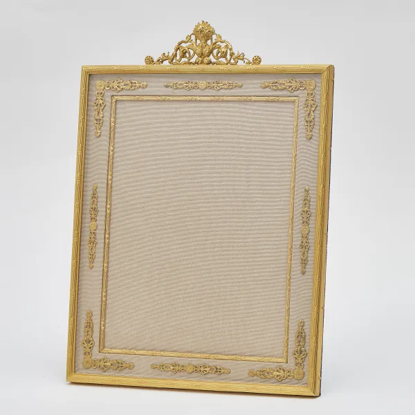 French Gilt Bronze Frame With A Crest