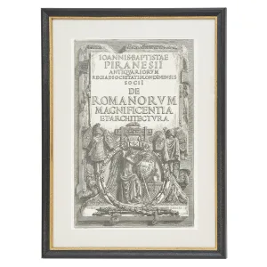 Italian Framed Piranesi Frontispiece