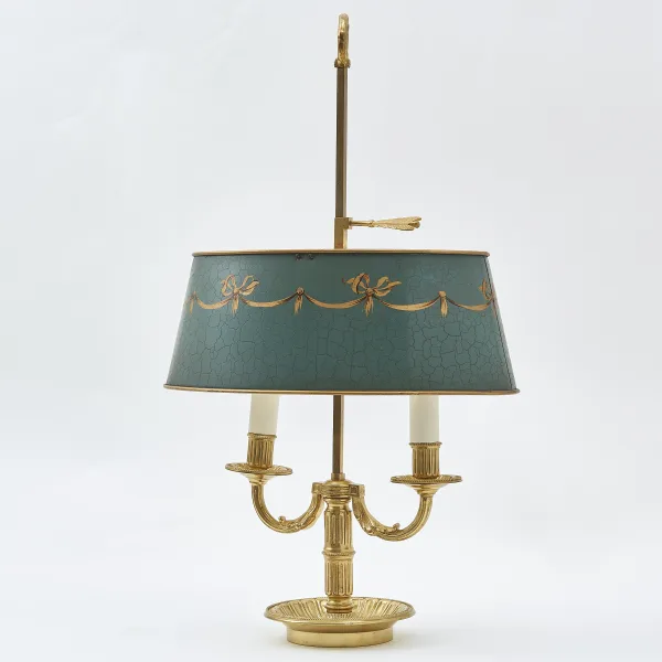 French Oval Twin Arm Bouillotte Lamp