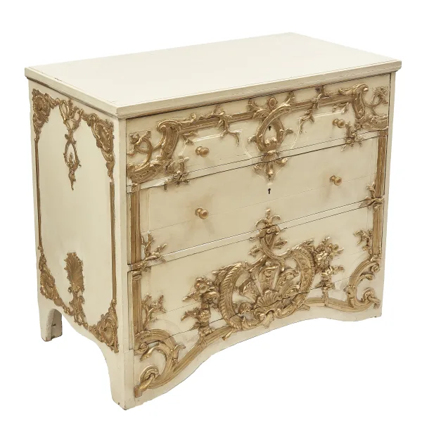 Florentine Painted And Gilt Chest Of Drawers