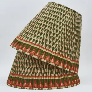 Green Cream And Terracotta Vintage Sari Fabric Shades