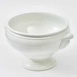 French Porcelain Soup Tureen With Scroll Handles